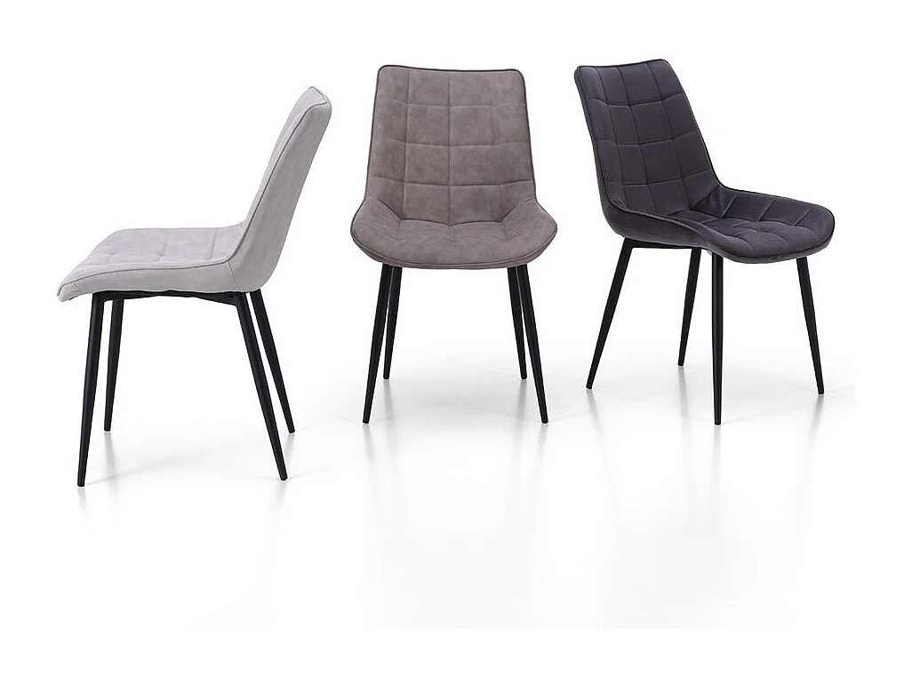 Set de 4 Chaises NOEMI gris foncé