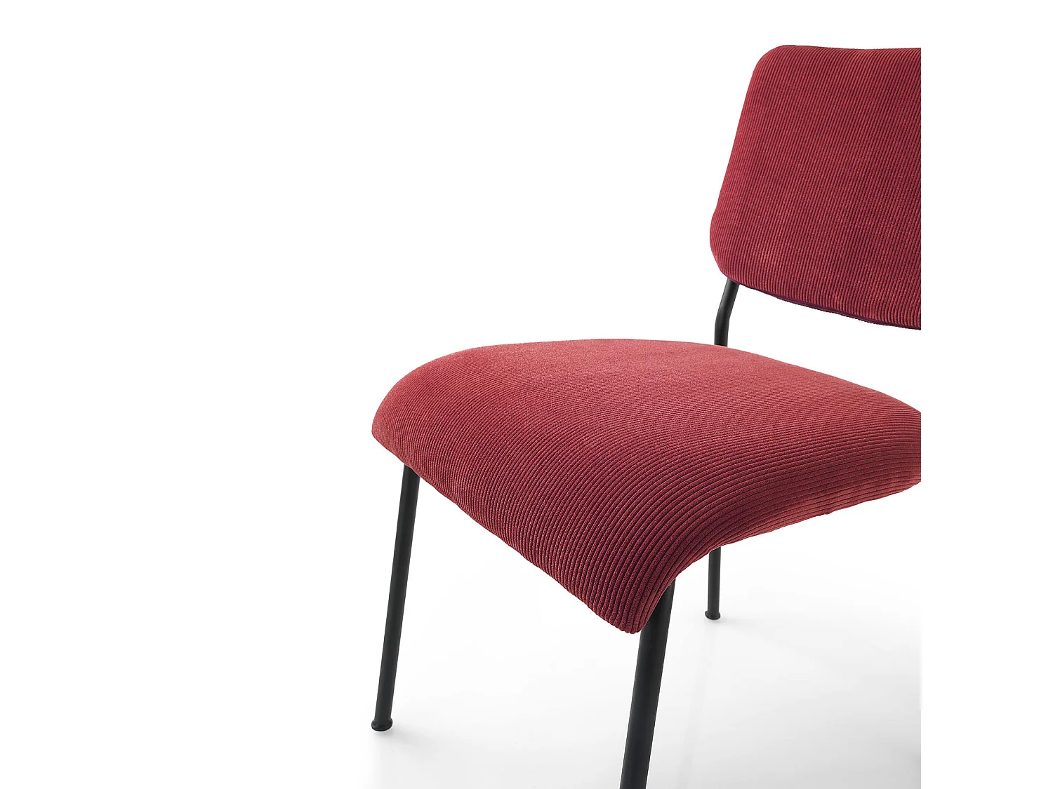 Set de 2 Chaises LOIS rouge corail