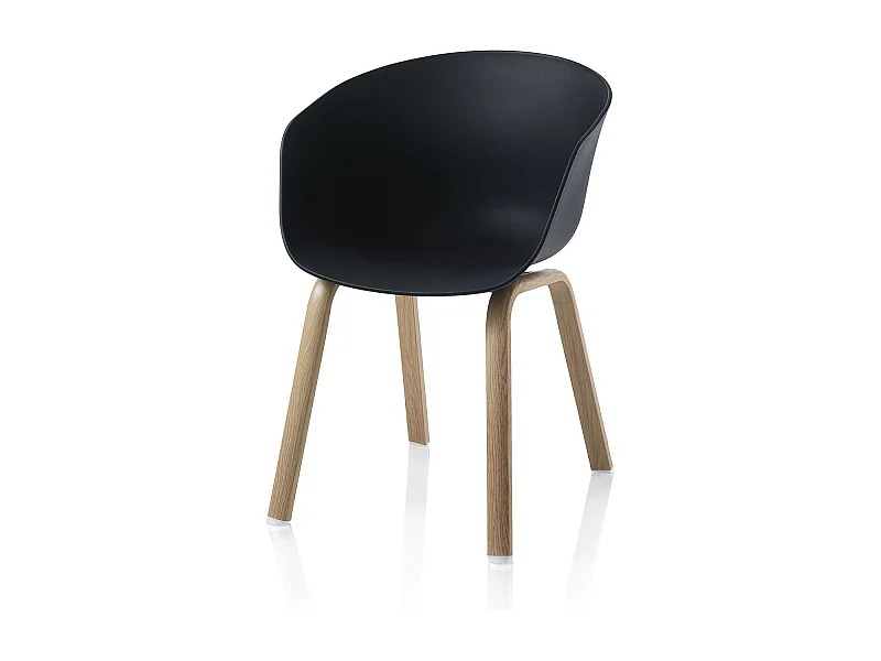 Set de 4 Chaises OAKLAND noir