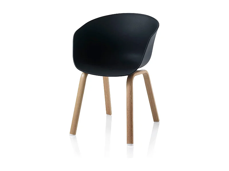 Set de 4 Chaises OAKLAND noir