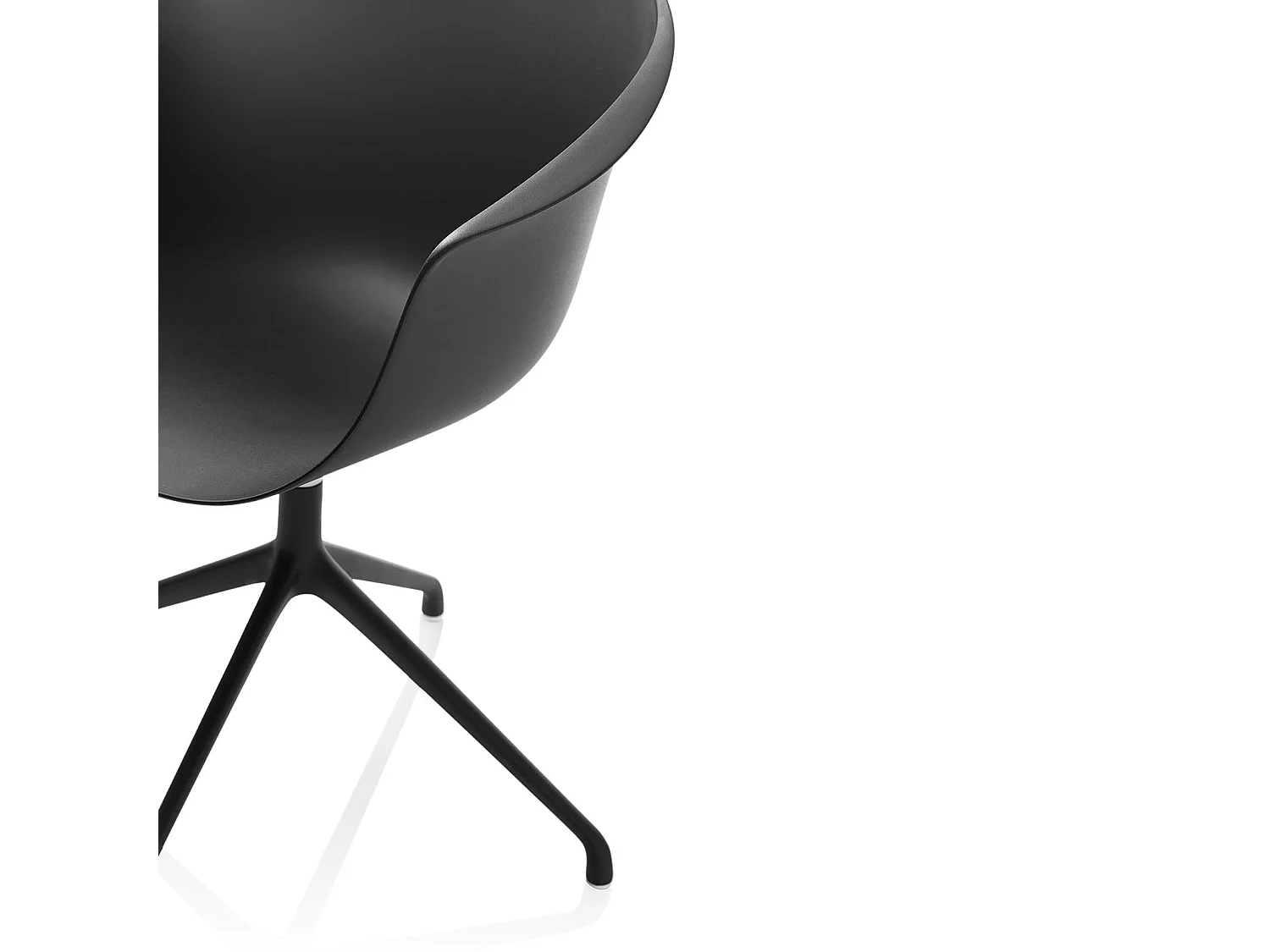 Moderne Drehstuhl aus Metall und Polypropylen Polly