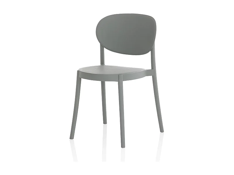Set de 4 Chaises d’intérieur/extérieur EVA gris
