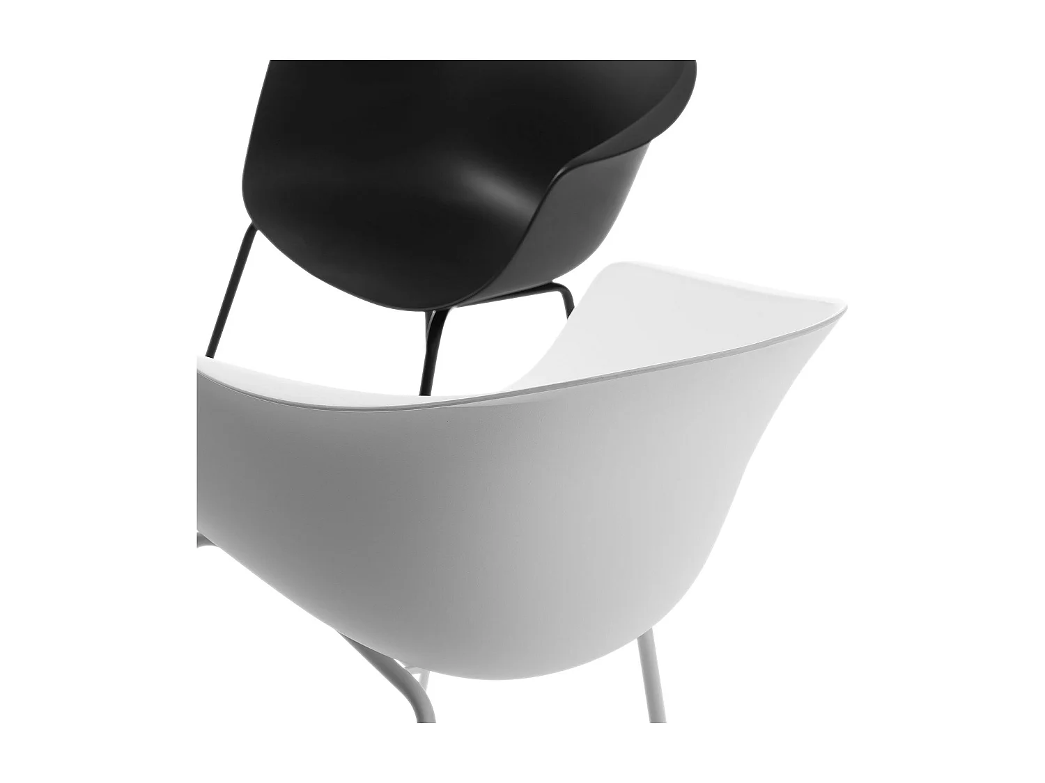 Set de 2 Chaises POLLY blanc