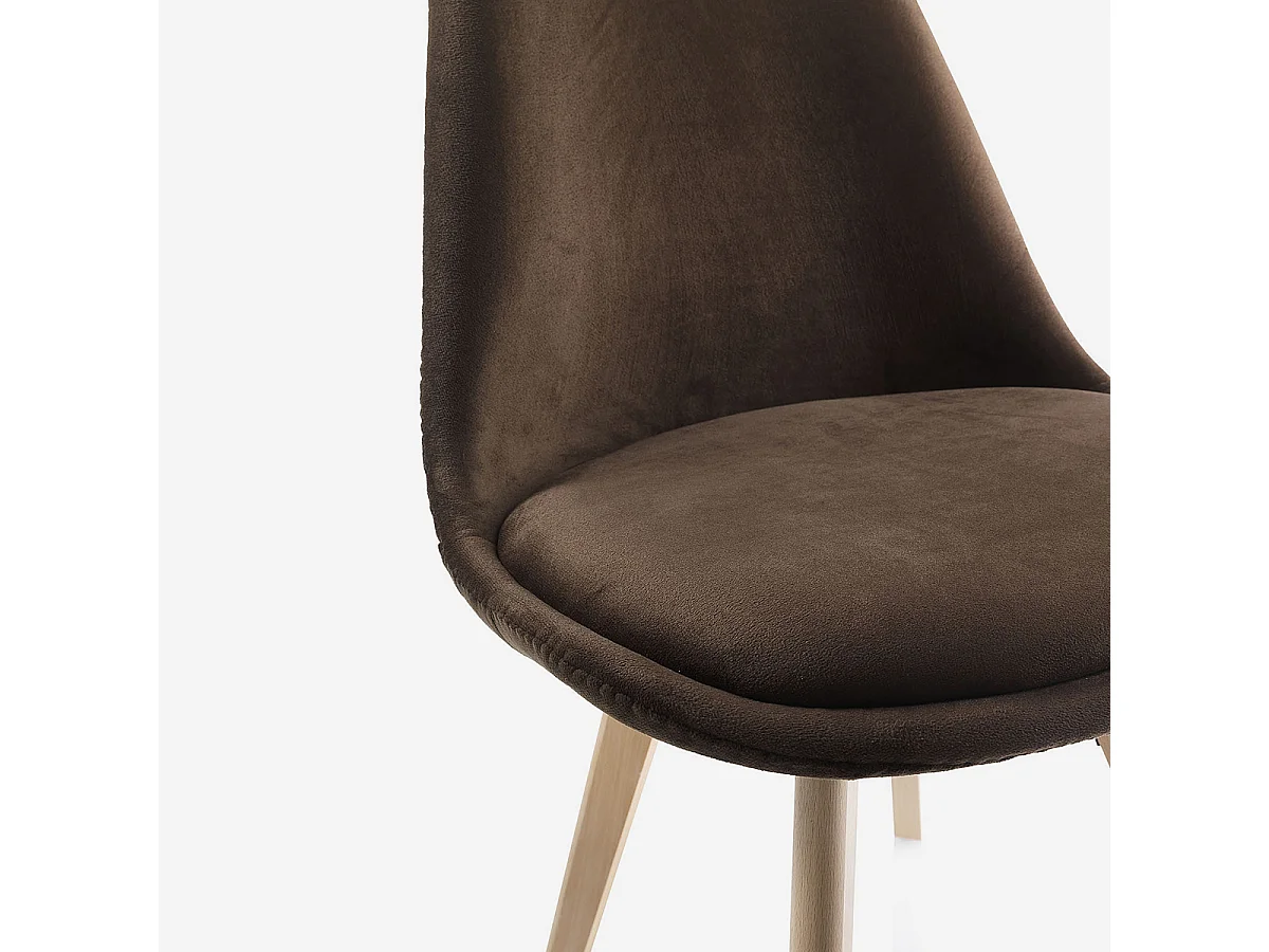 Conjunto de 4 cadeiras castanhas LAYLA