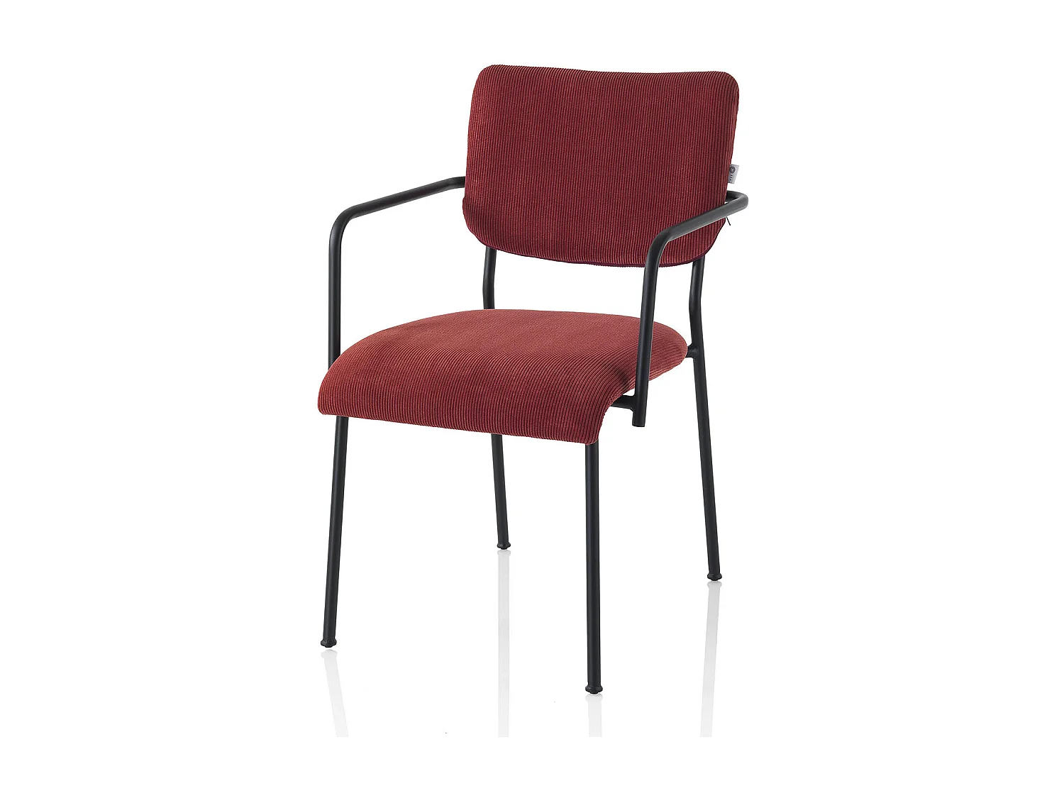 Set de 2 Chaises avec accoudoirs LOIS rouge corail