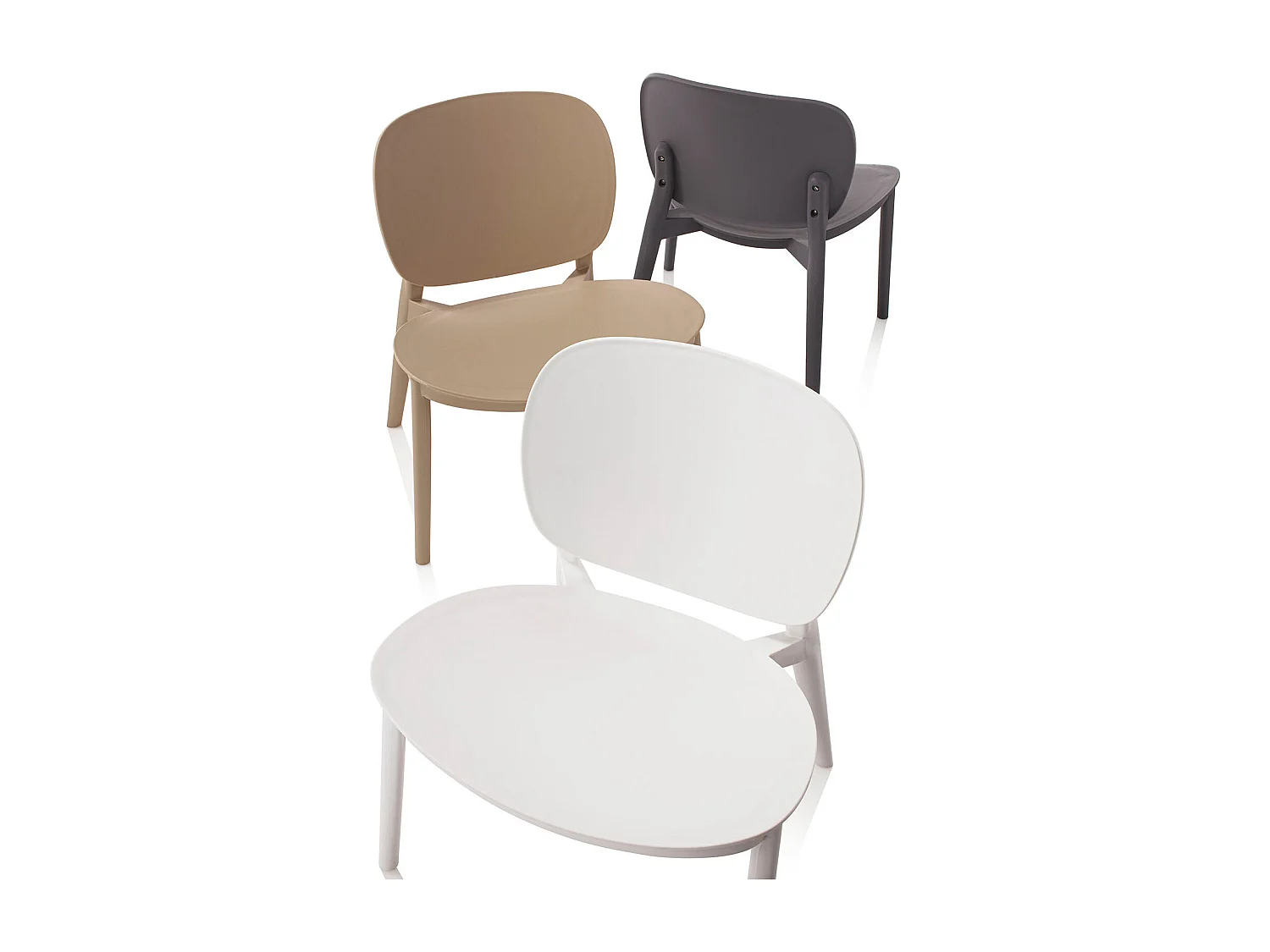 Set de 2 Chaises d’intérieur/extérieur LEON gris