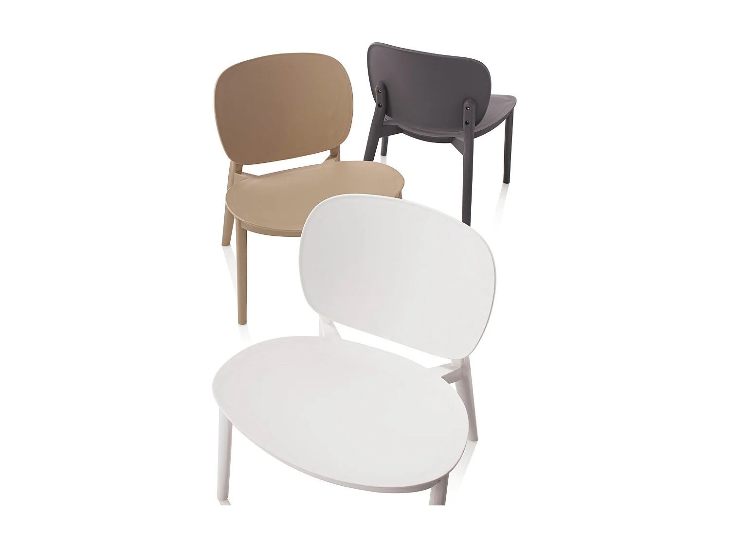 Set de 2 Sillas interior/exterior LEON gris