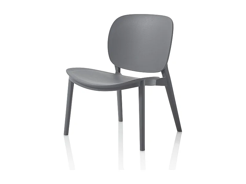 Set de 2 Chaises d’intérieur/extérieur LEON gris