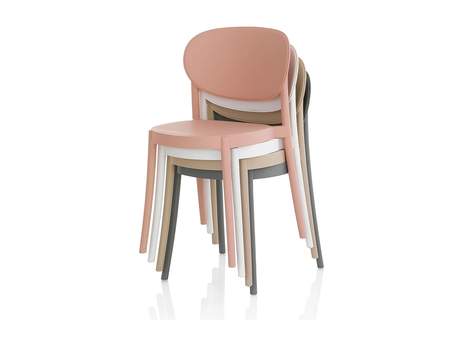 Set de 4 Chaises d’intérieur/extérieur EVA rose