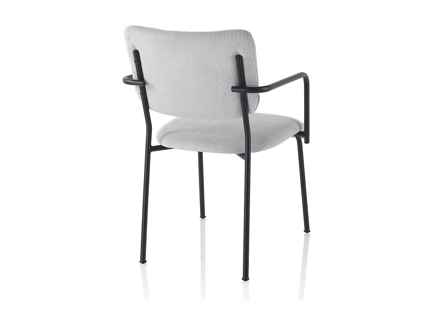 Set de 2 Chaises avec accoudoirs LOIS gris clair