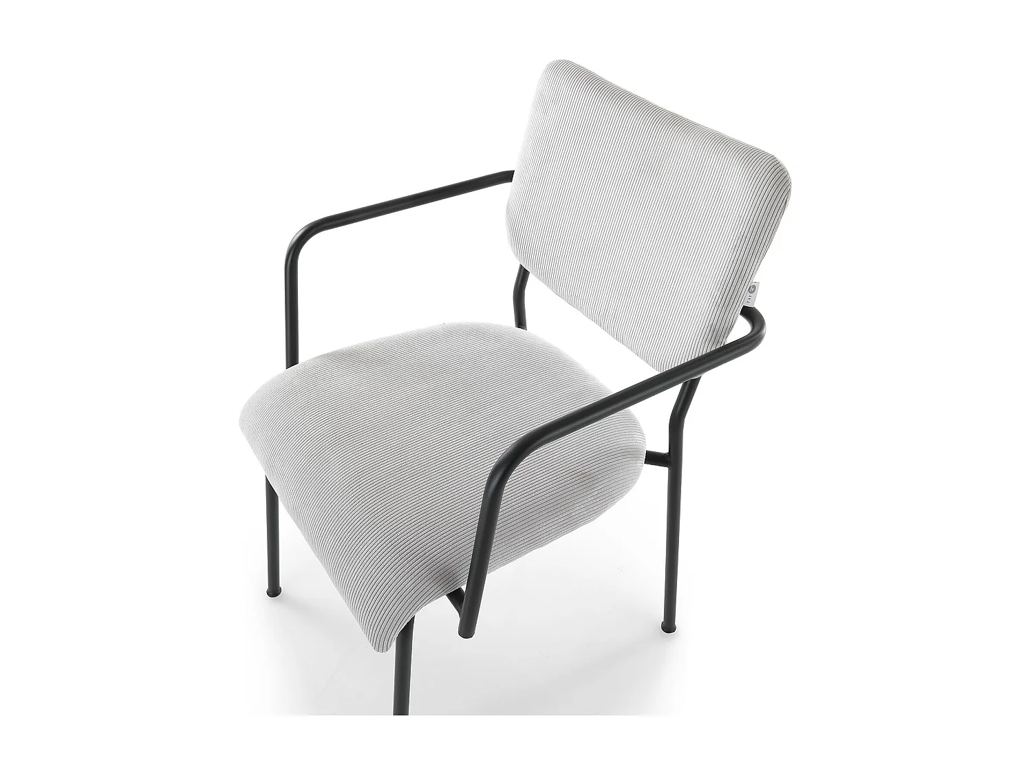 Set de 2 Chaises avec accoudoirs LOIS gris clair