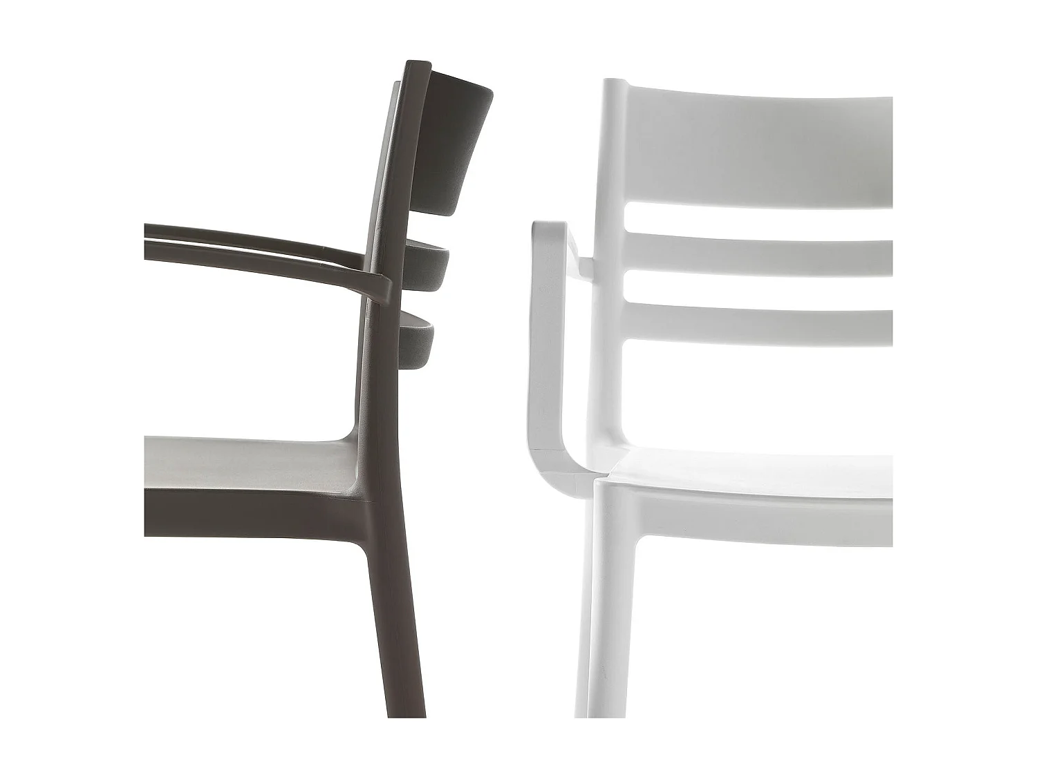 Set de 4 Chaises avec accoudoirs d’intérieur/extérieur SHYLA blanc