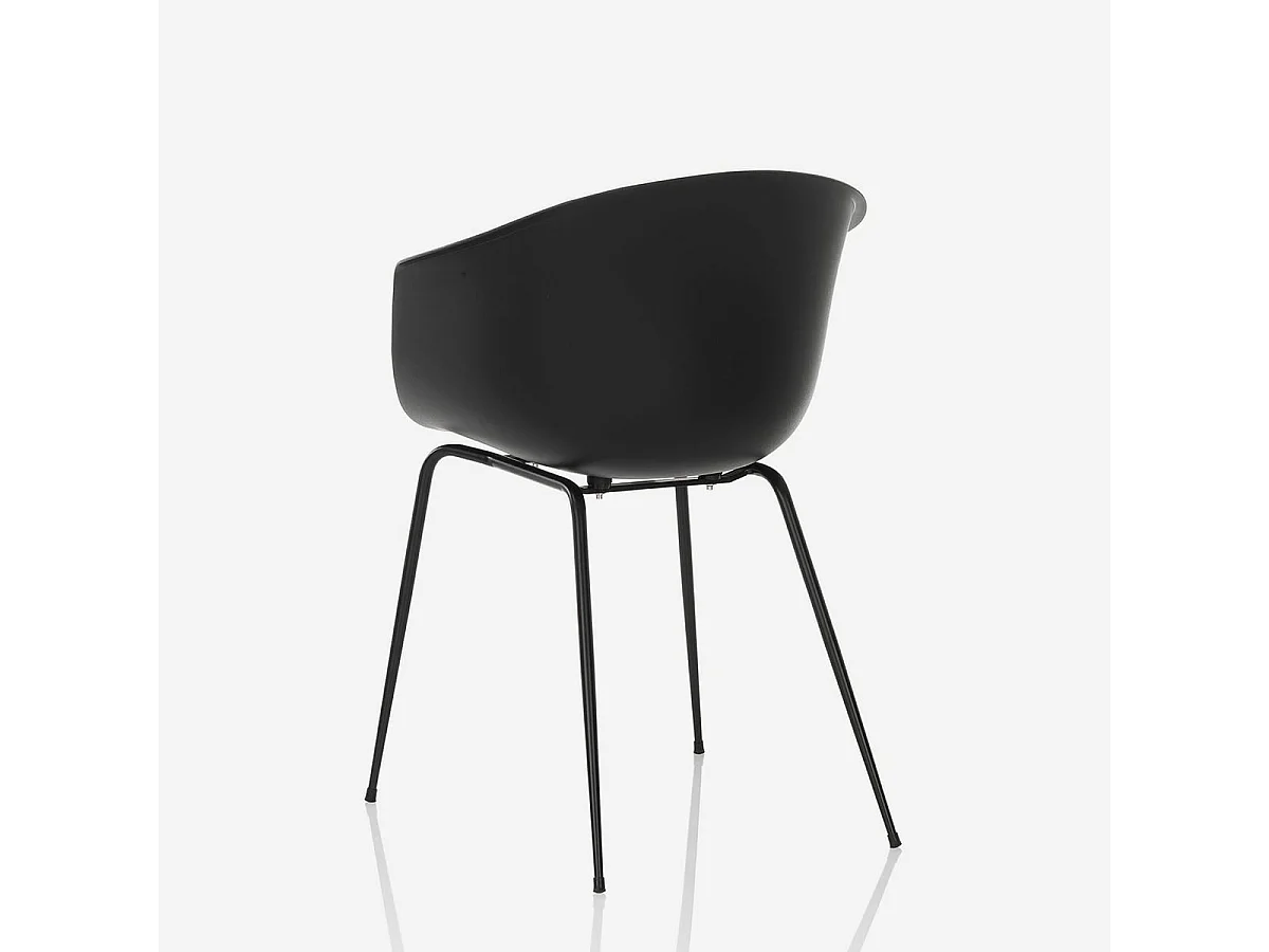 Set de 2 Chaises POLLY noir