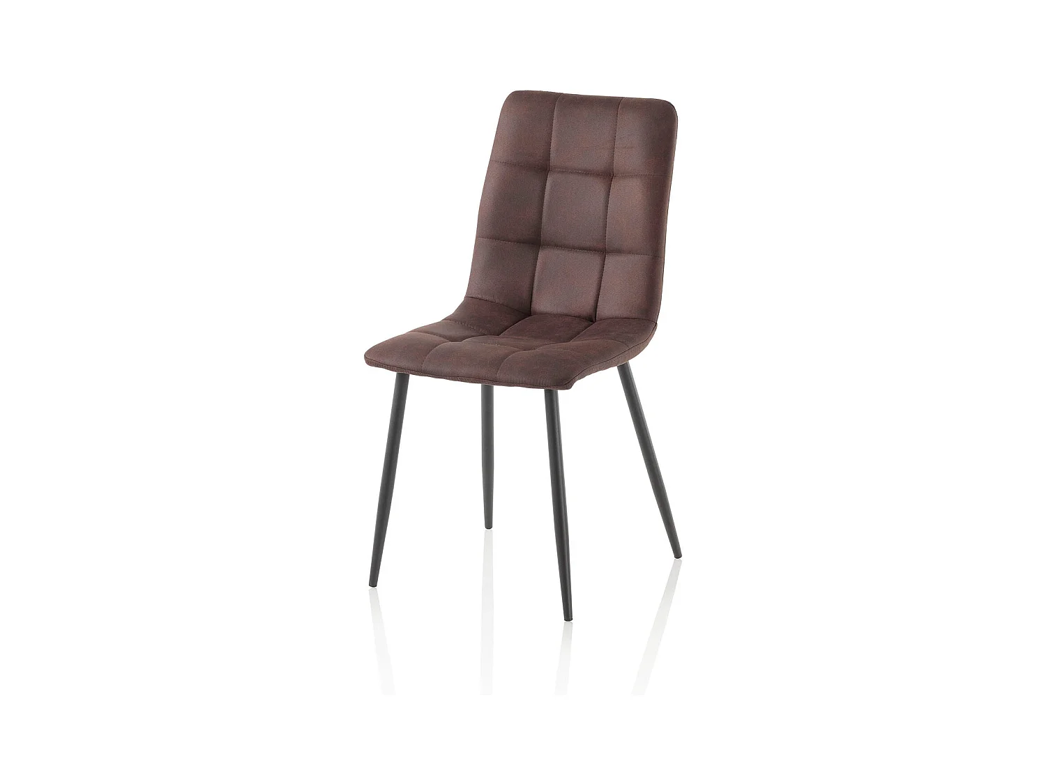 Conjunto de 4 cadeiras LEA castanho escuro