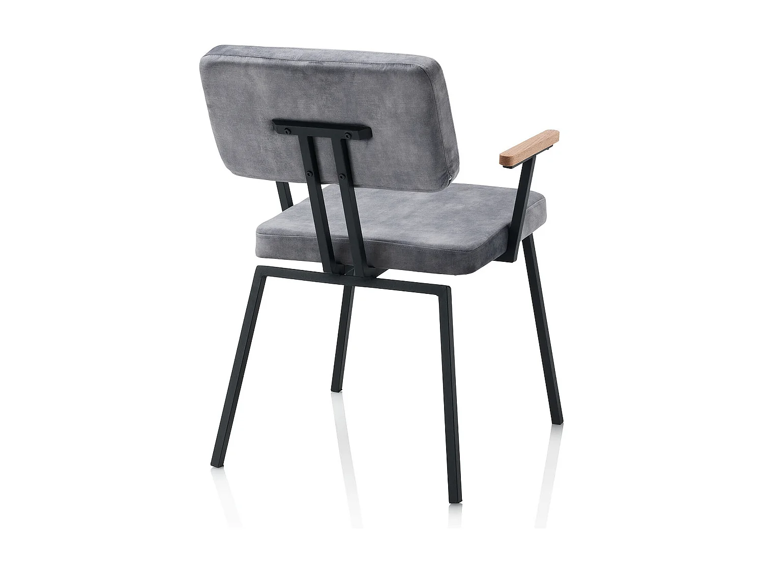 Set de 2 Chaises ESTER gris acier