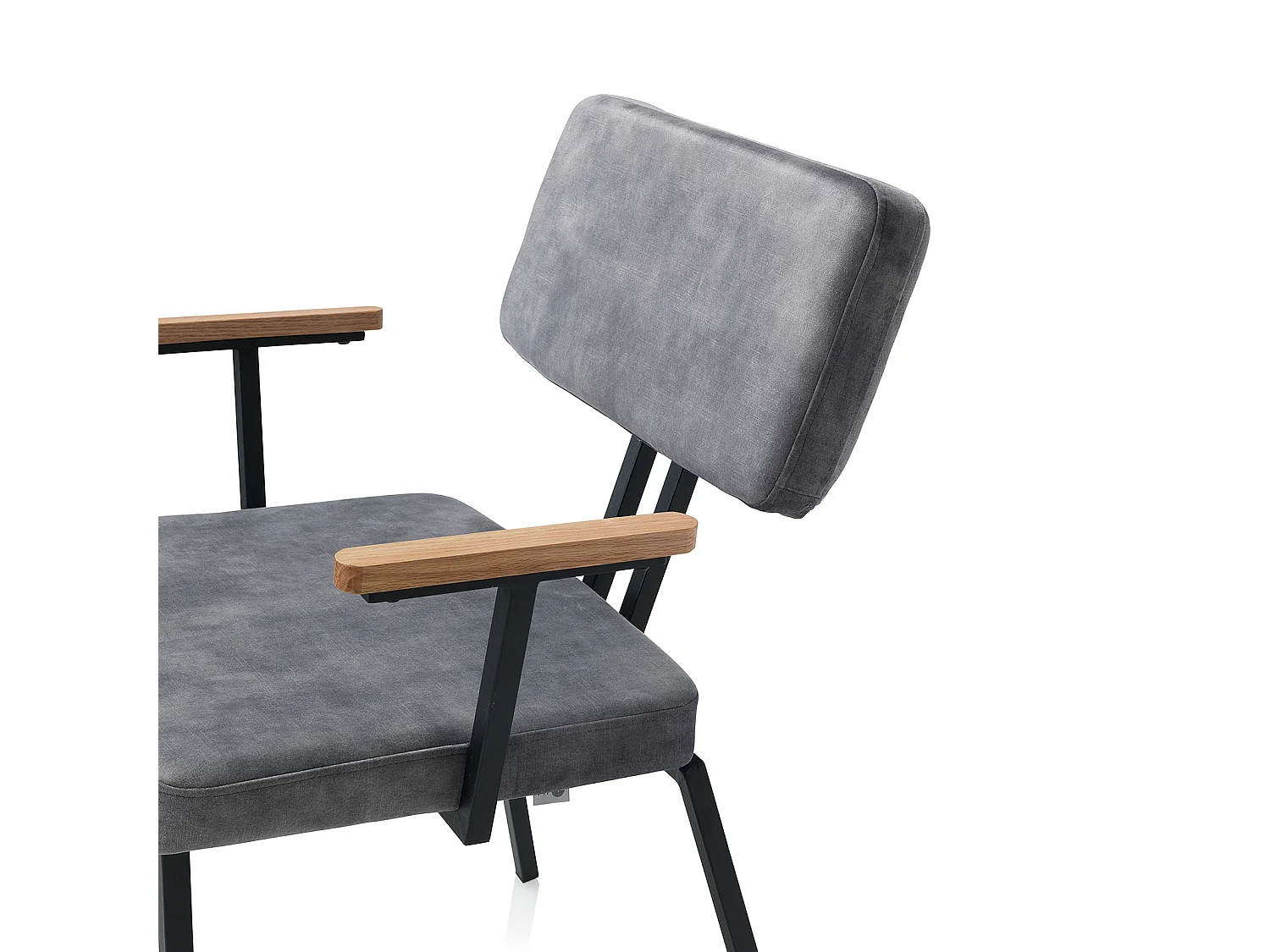 Set de 2 Chaises ESTER gris acier