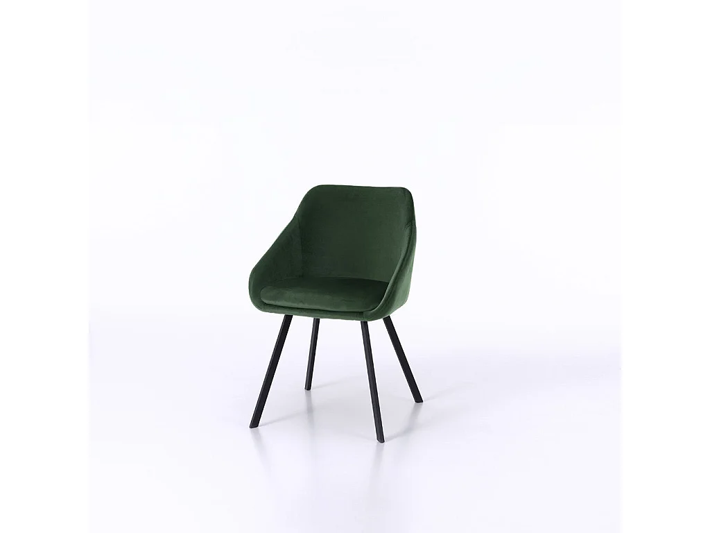 Set de 2 Chaises INES vert pétrole