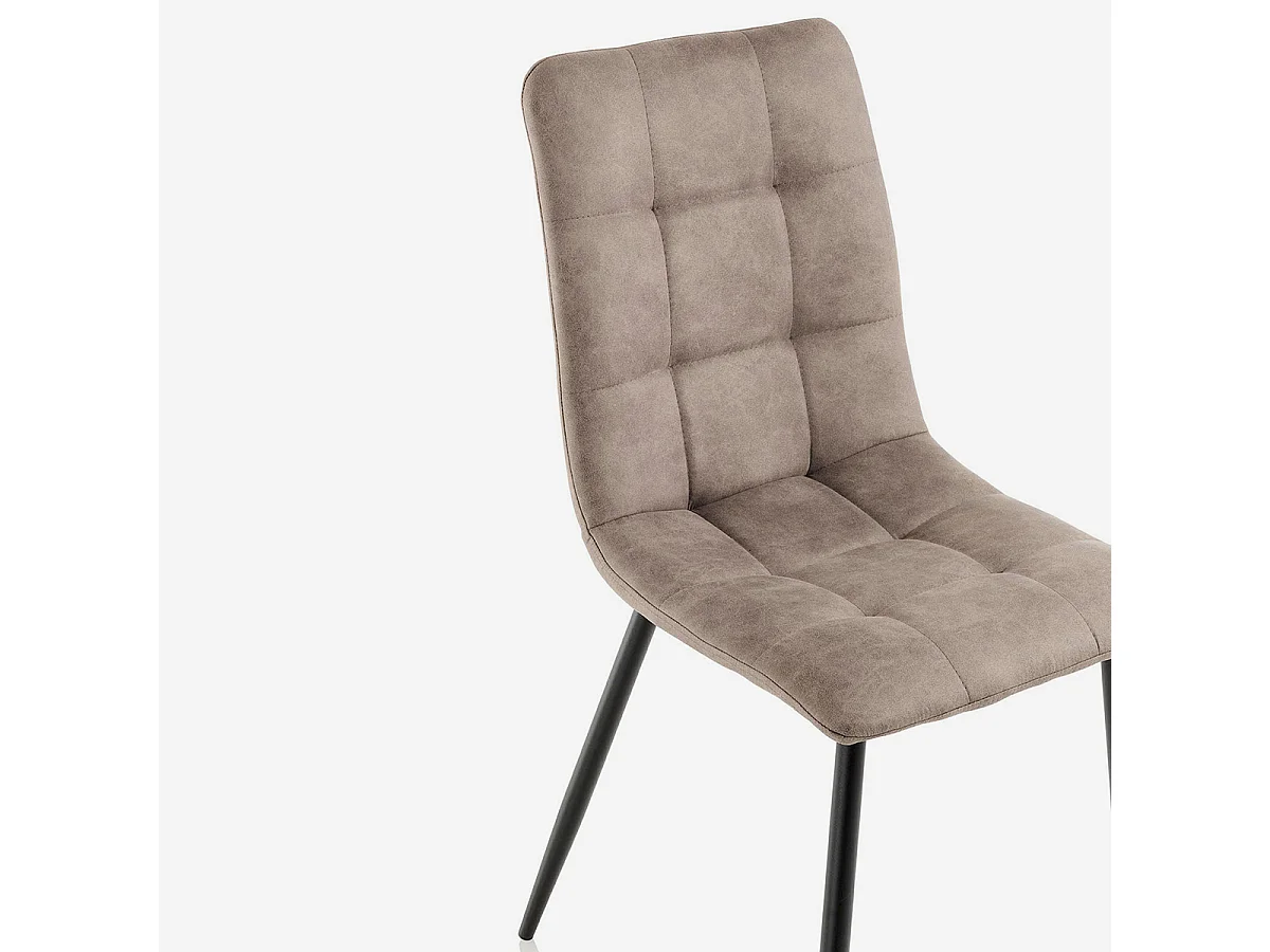 Conjunto de 4 cadeiras LEA castanho claro