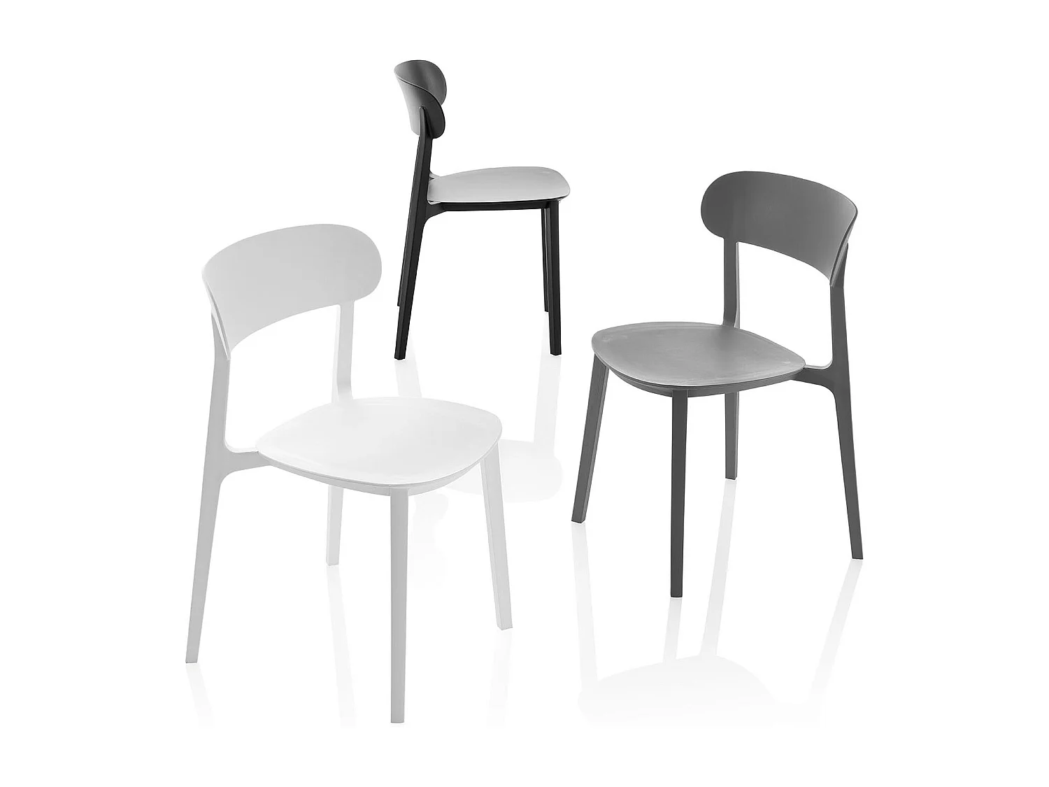 Set de 4 Chaises d’intérieur/extérieur SILVIA anthracite