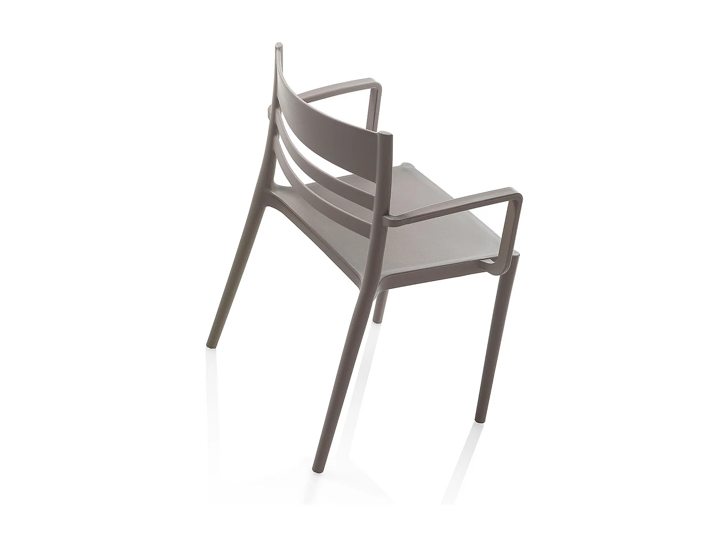Set de 4 Chaises avec accoudoirs d’intérieur/extérieur SHYLA gris
