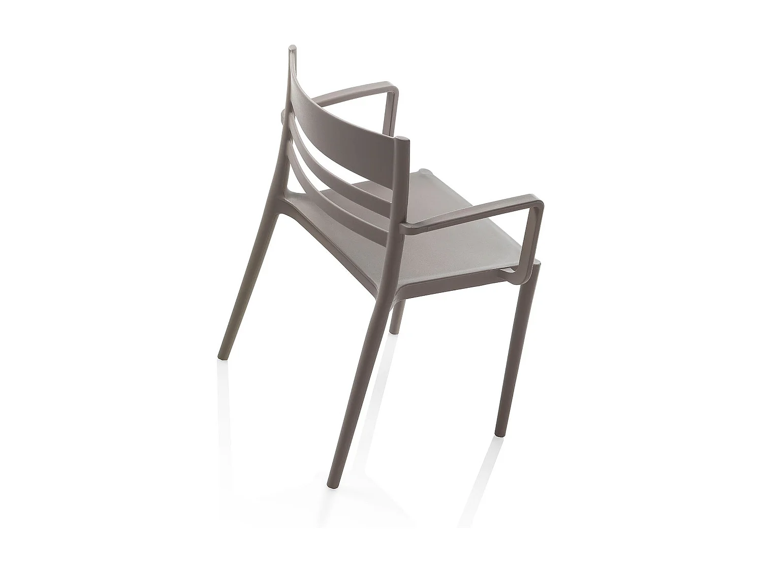 Set de 4 Chaises avec accoudoirs d’intérieur/extérieur SHYLA gris