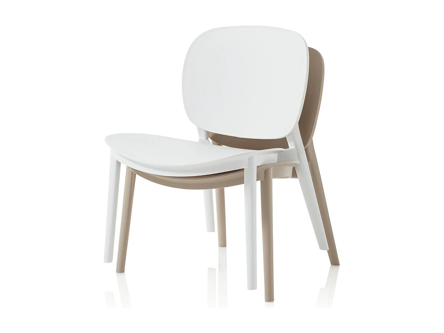 Indoor / Outdoor-2er-Set Stühle LEON Sandfarbe