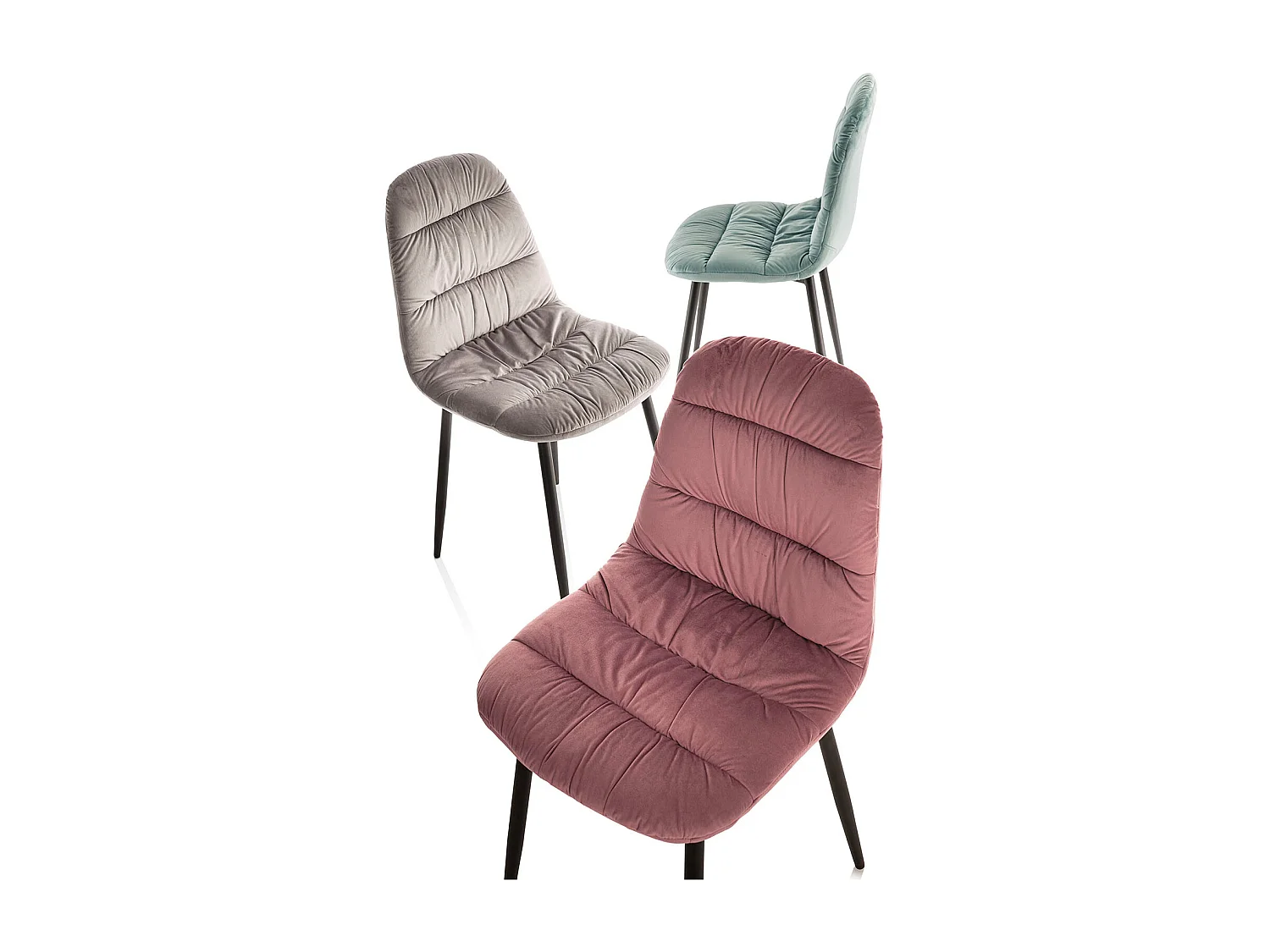 Set de 4 Chaises MARTA rose poudre