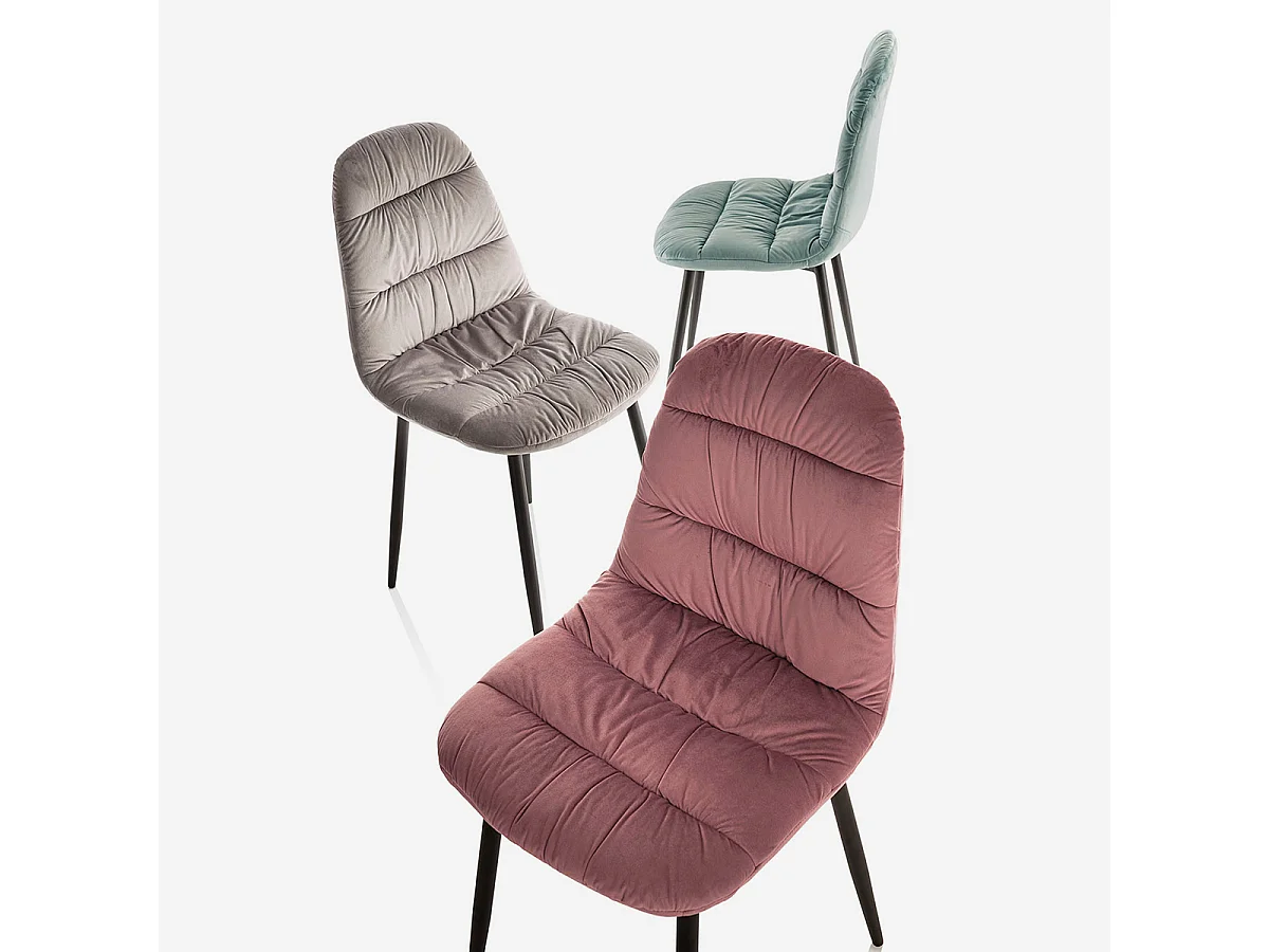 Set de 4 Chaises MARTA rose poudre