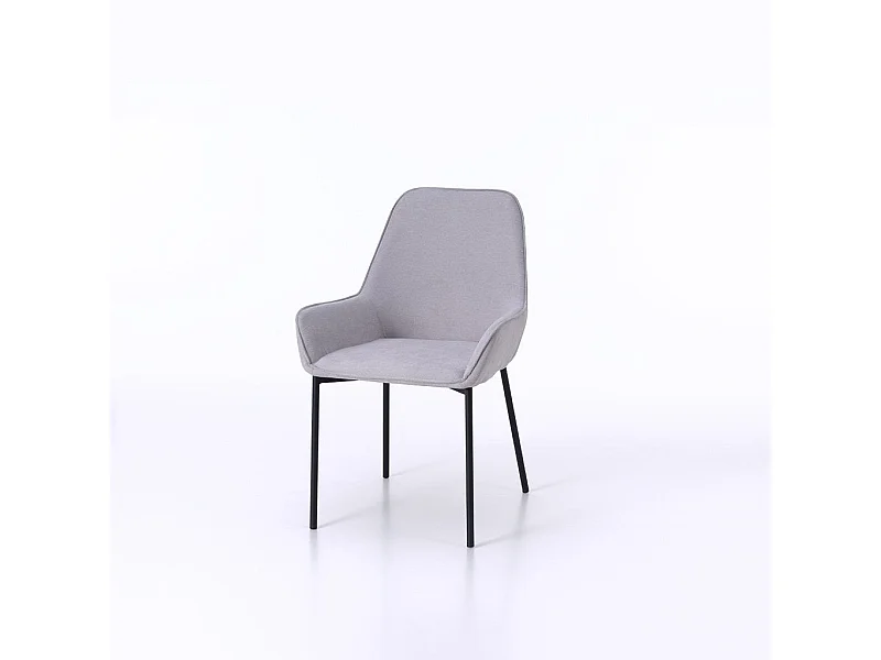 Conjunto de 4 cadeiras NISIDA cinzentas claras