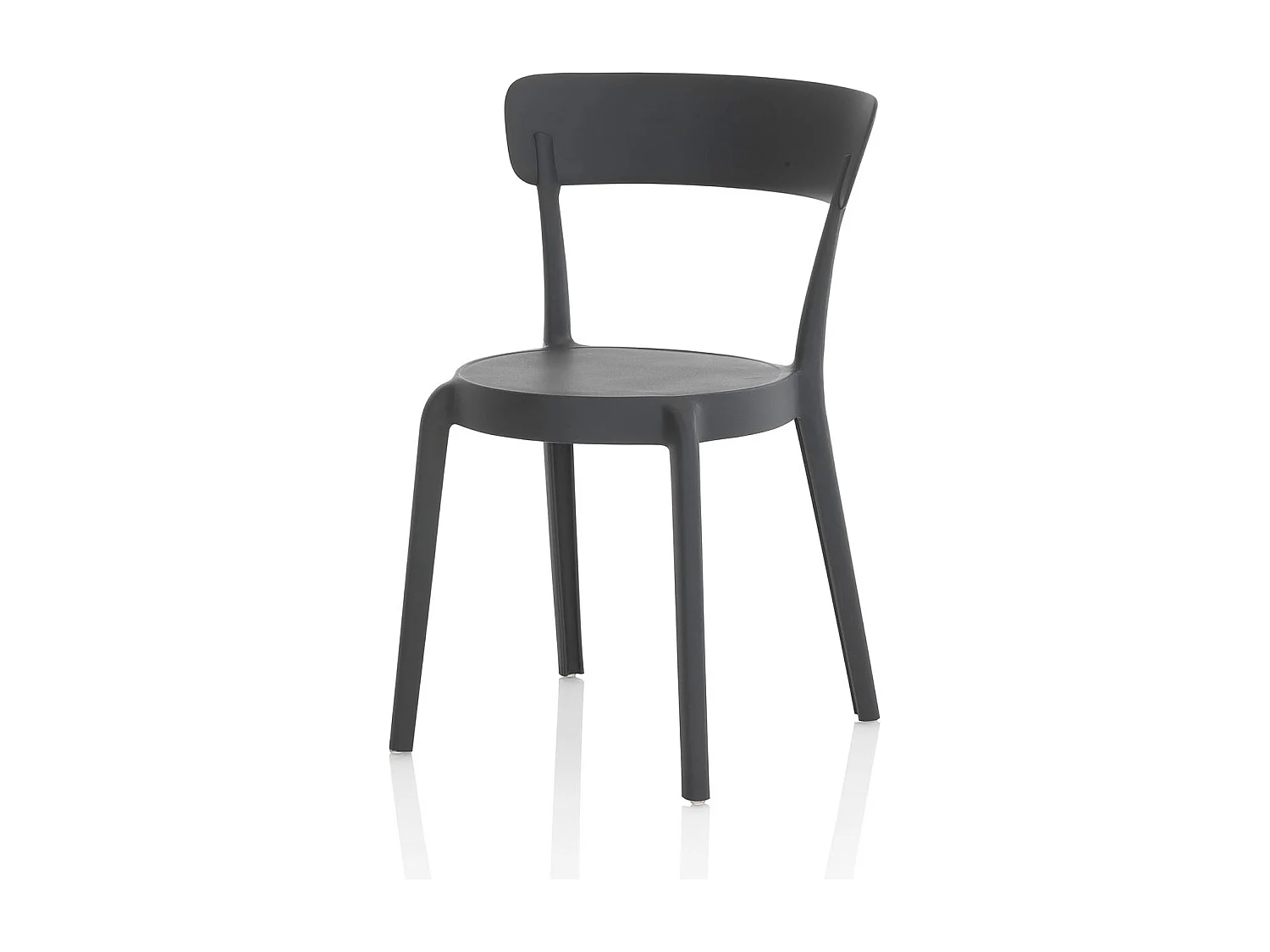 Set de 4 Chaises d’intérieur/extérieur ISABEL anthracite