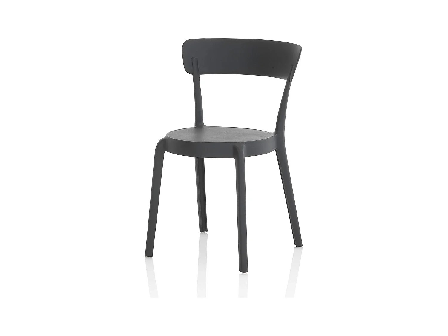 Set de 4 Chaises d’intérieur/extérieur ISABEL anthracite