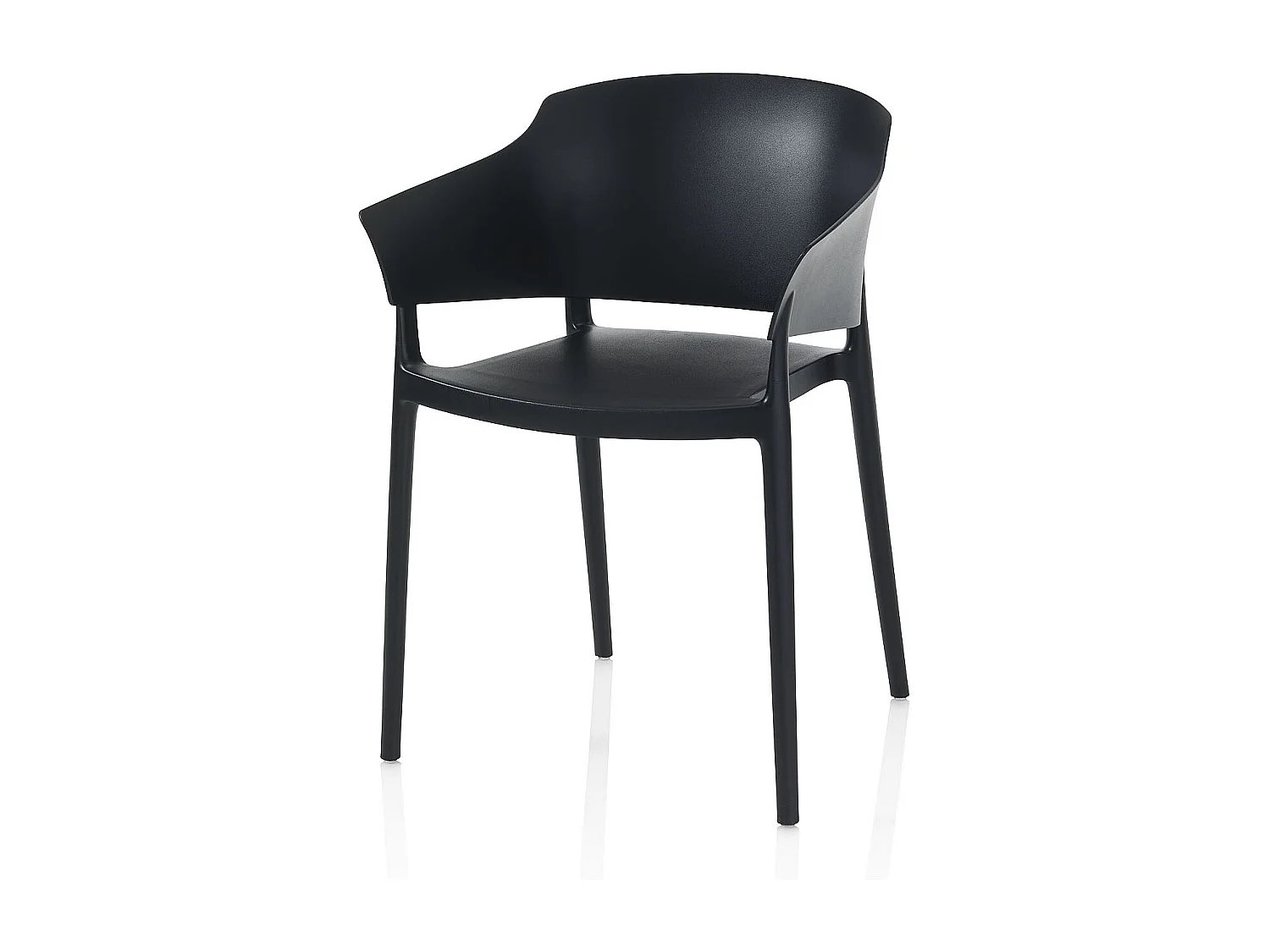 Set de 4 Chaises d'intérieur/extérieur ANDRA noir