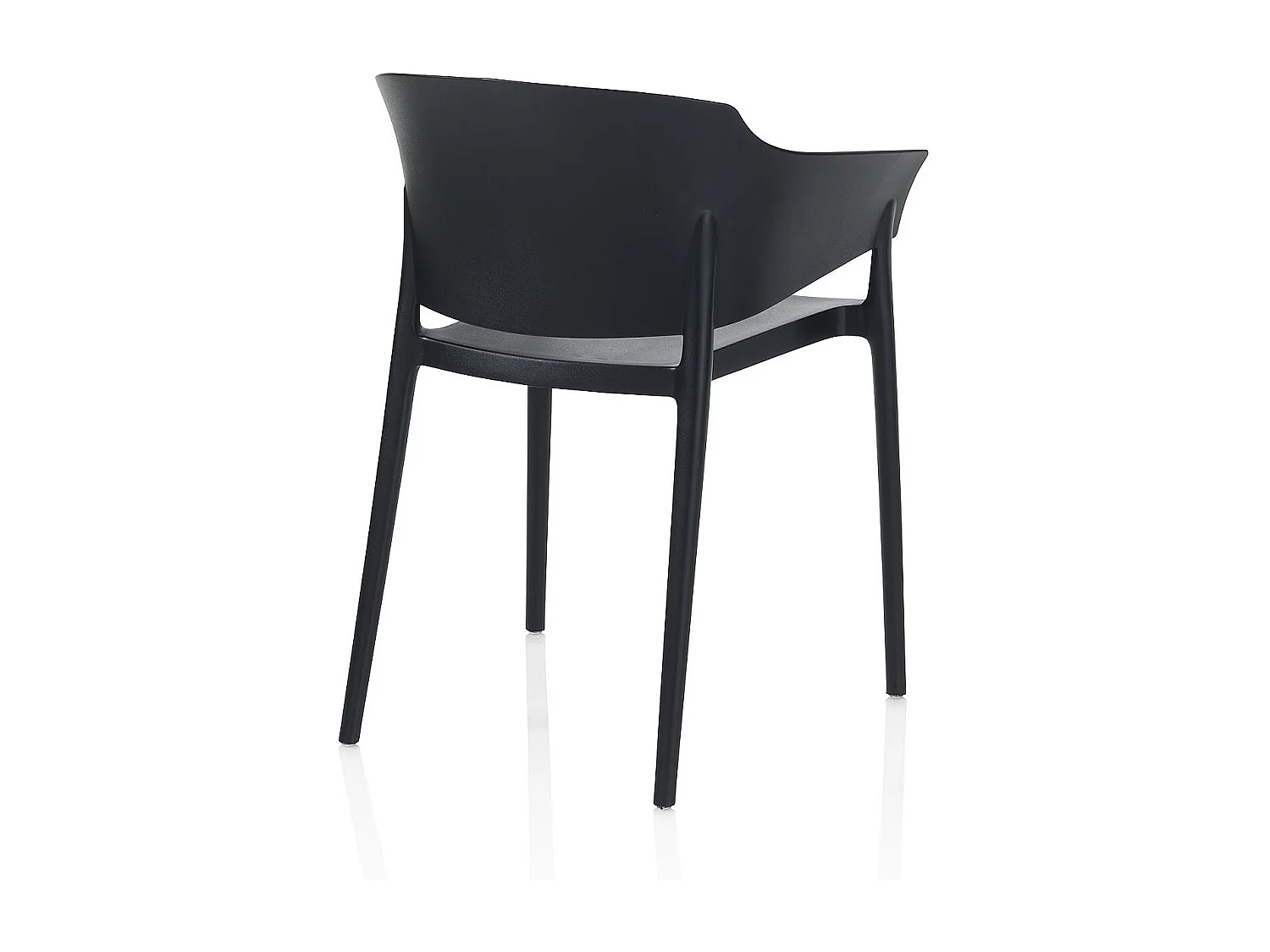 Set de 4 Chaises d'intérieur/extérieur ANDRA noir