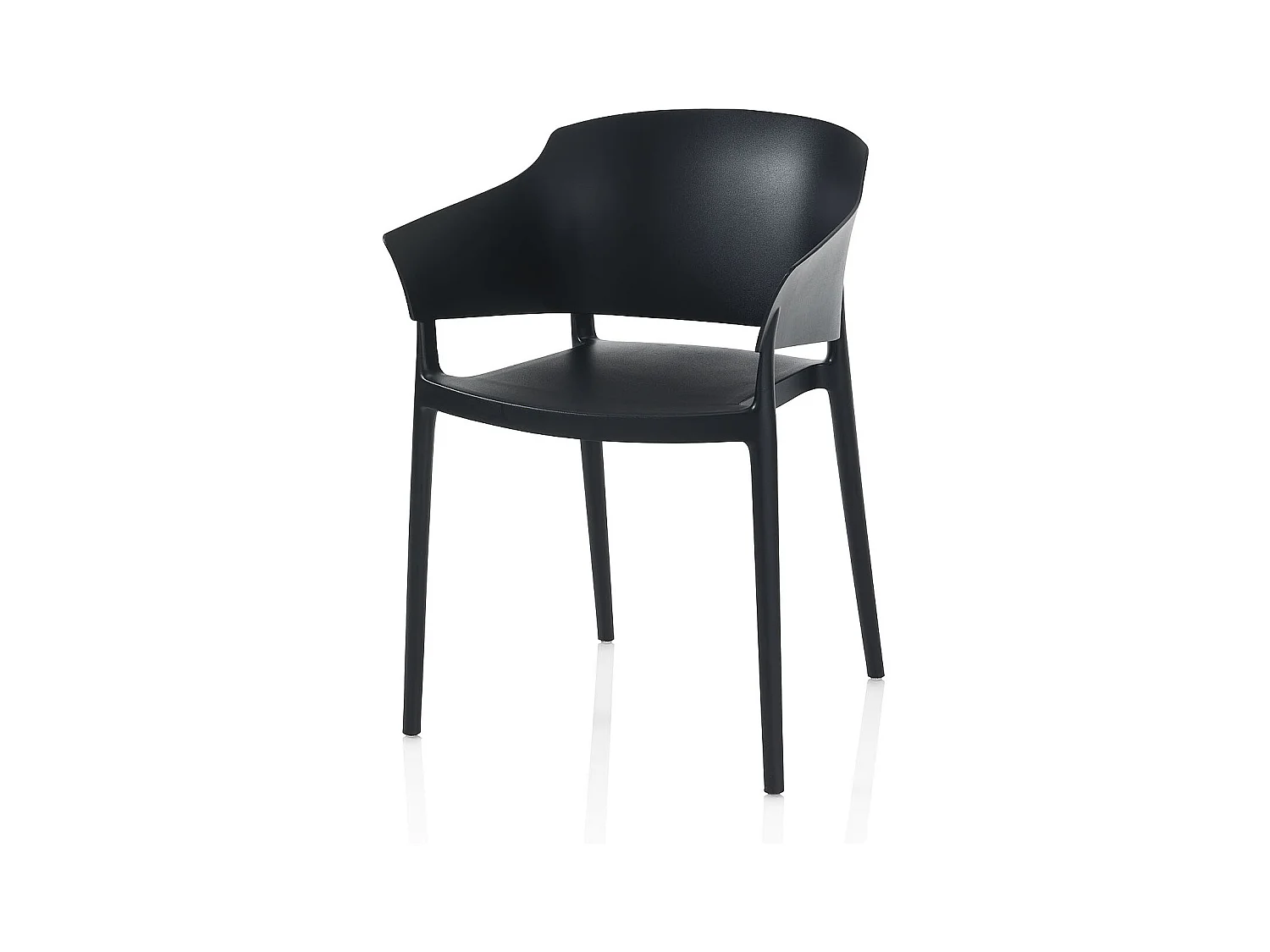 Set de 4 Chaises d'intérieur/extérieur ANDRA noir