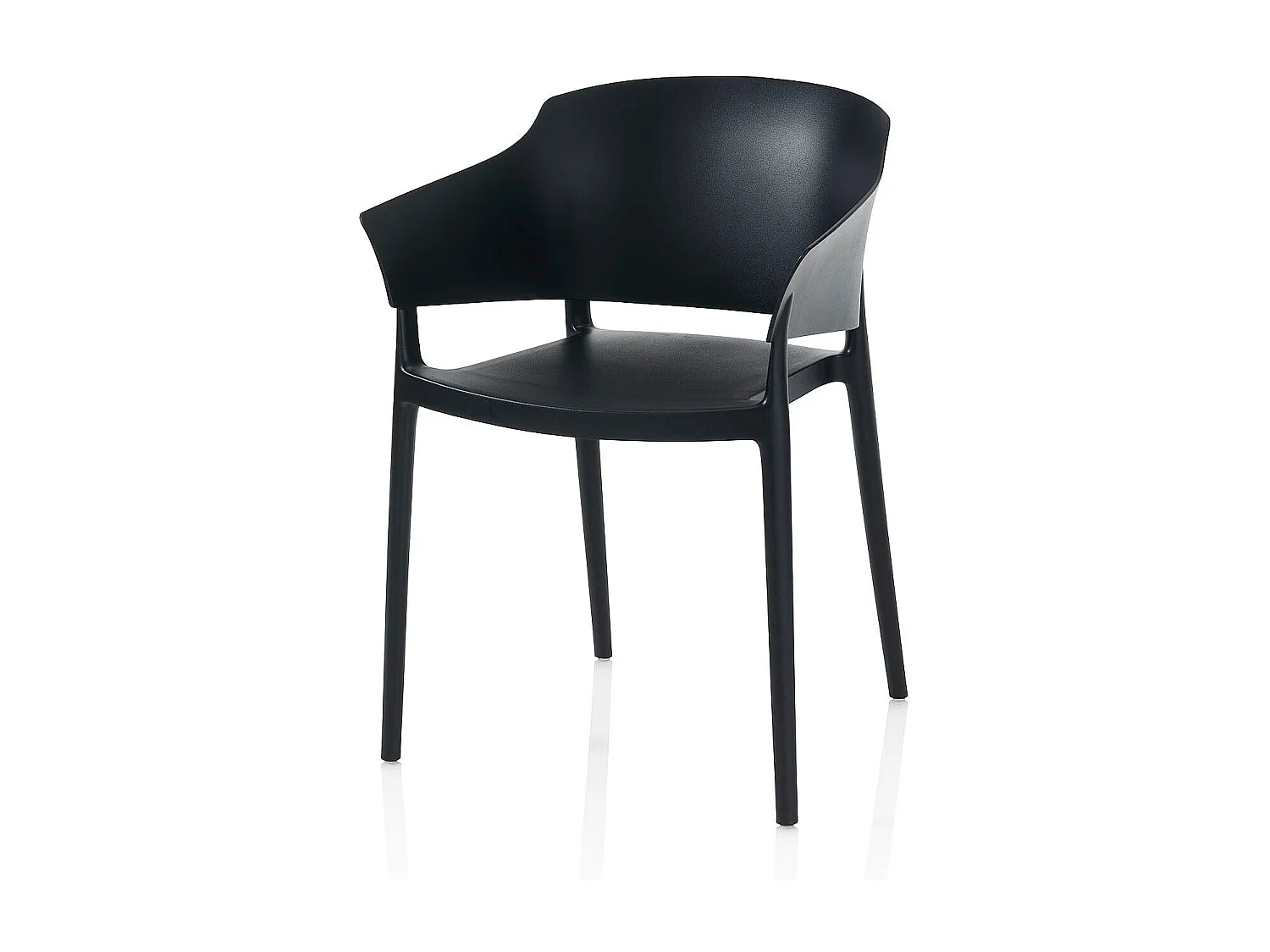 Set de 4 Chaises d'intérieur/extérieur ANDRA noir