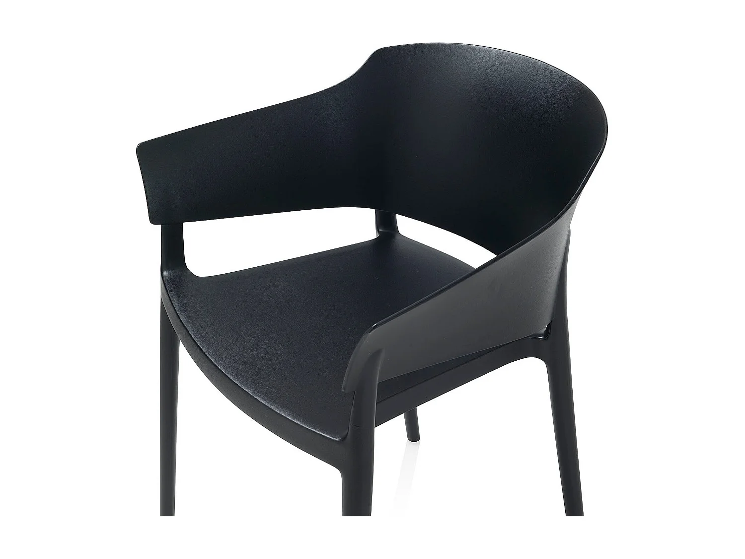 Set de 4 Chaises d'intérieur/extérieur ANDRA noir