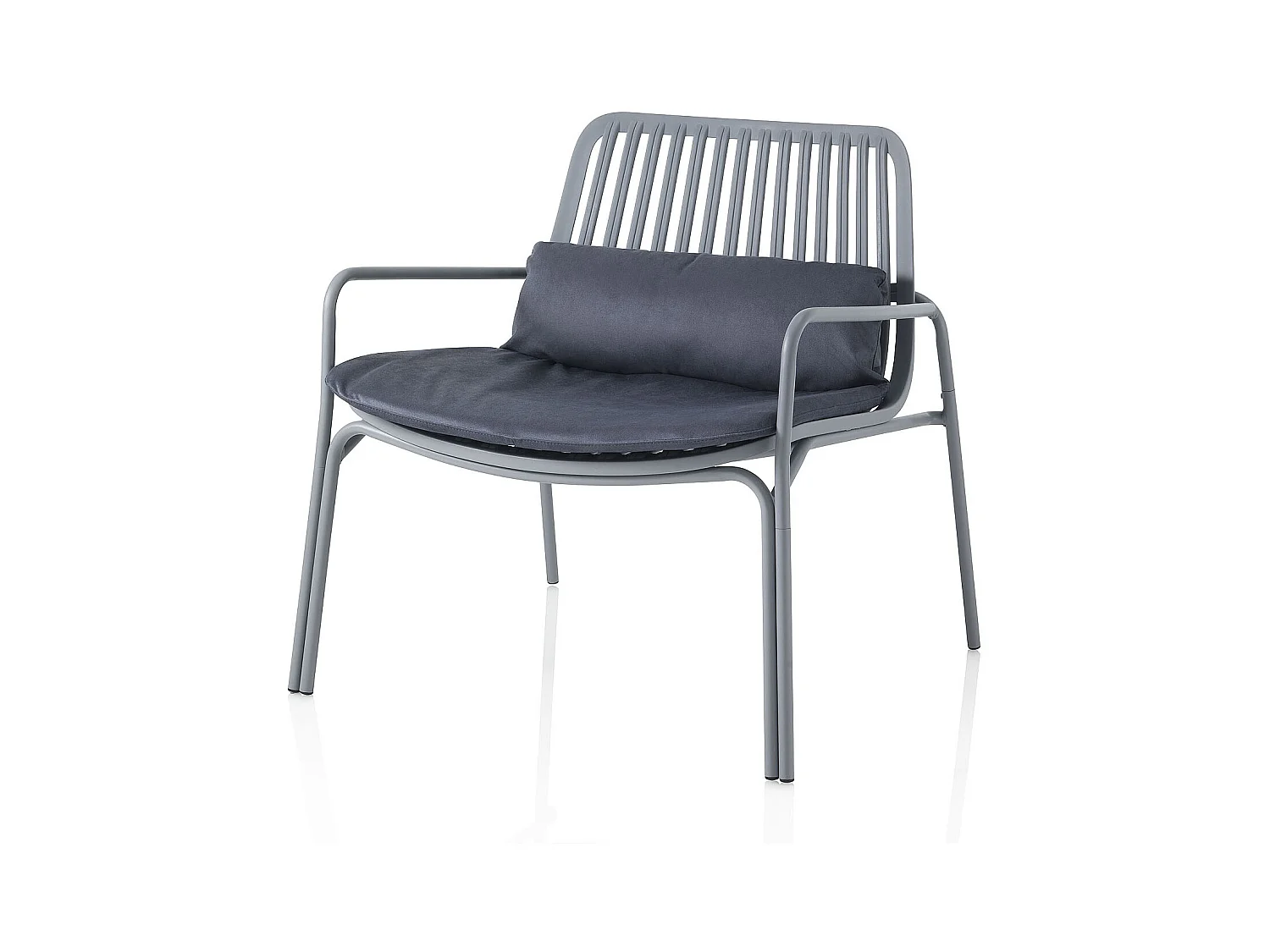 Set de 2 Chaises d'intérieur/extérieur AGNES grise