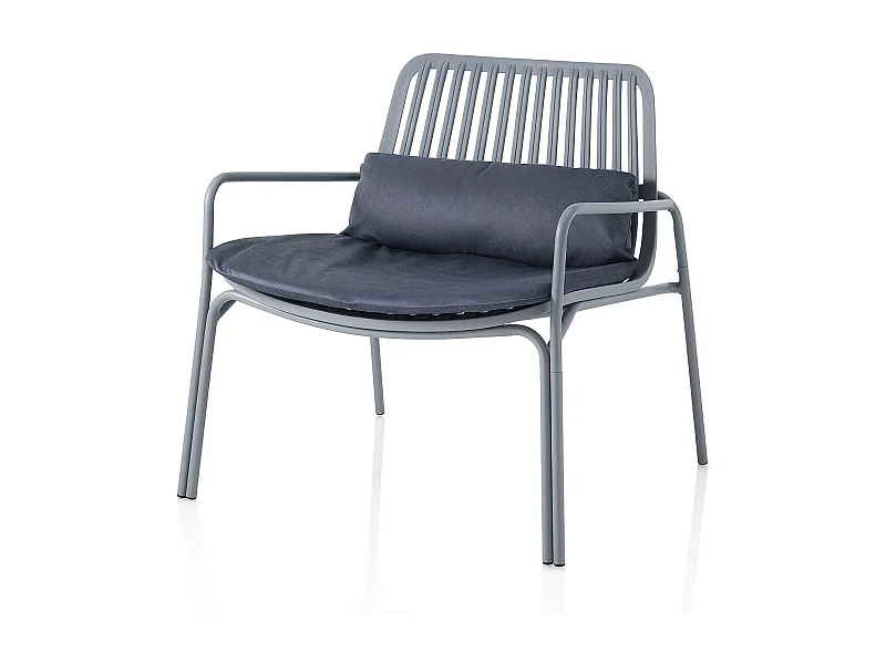 Set de 2 Chaises d'intérieur/extérieur AGNES grise