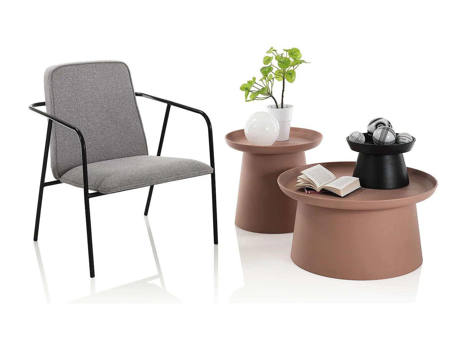 Poltrona MISYA grigia