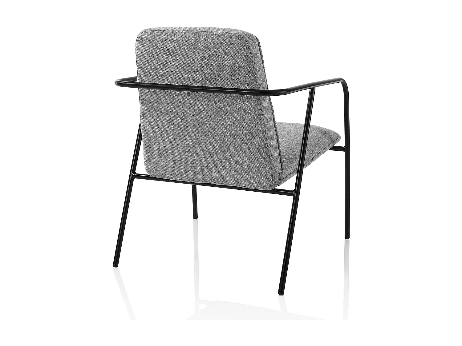 Fauteuil MISYA gris en tissu et en métal