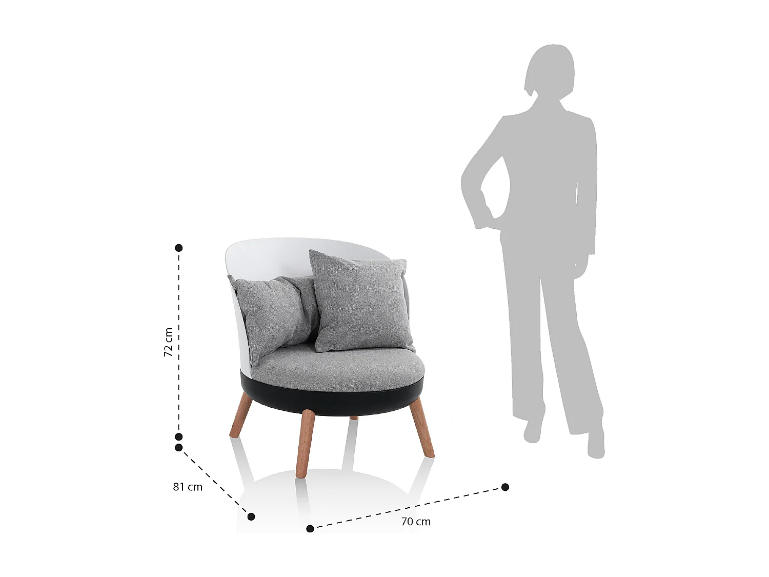 Sillón CINDY en gris