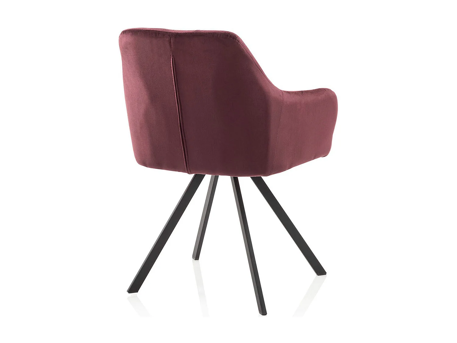 Set aus 2 Sesseln aus Metall und Samt im Vintage-Design Alexa - Rot