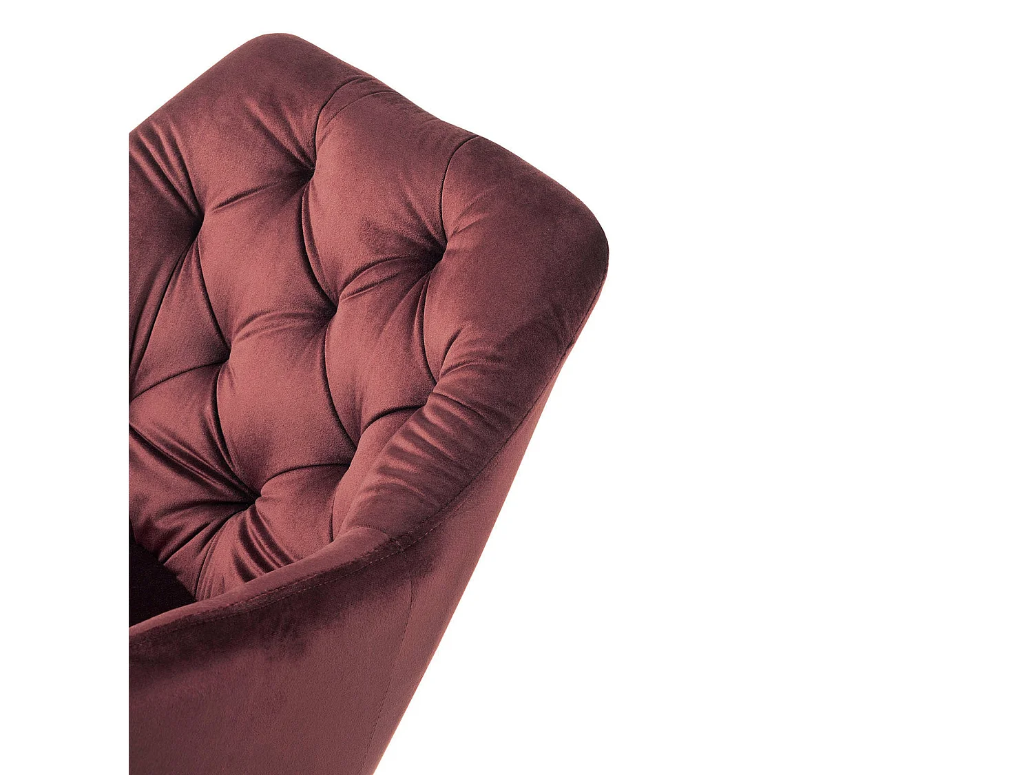 Set aus 2 Sesseln aus Metall und Samt im Vintage-Design Alexa - Rot