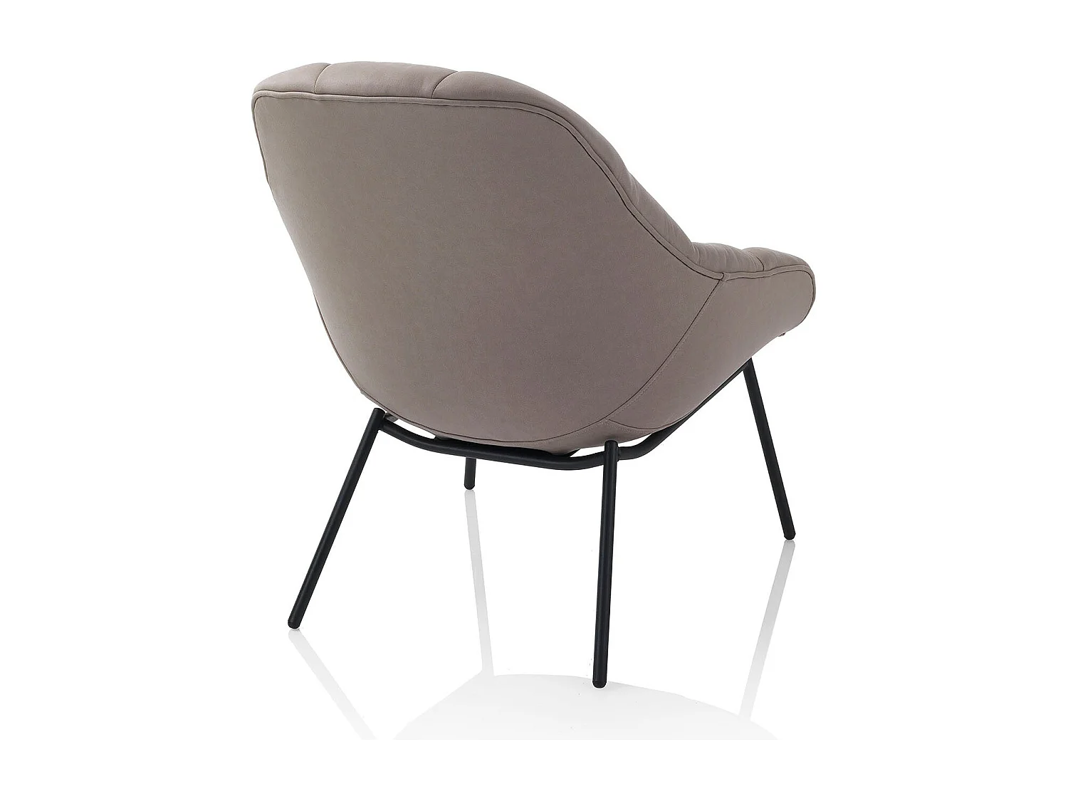 Stuhl Sessel aus Kunstleder gepolstert modernes Design Carla - Grau