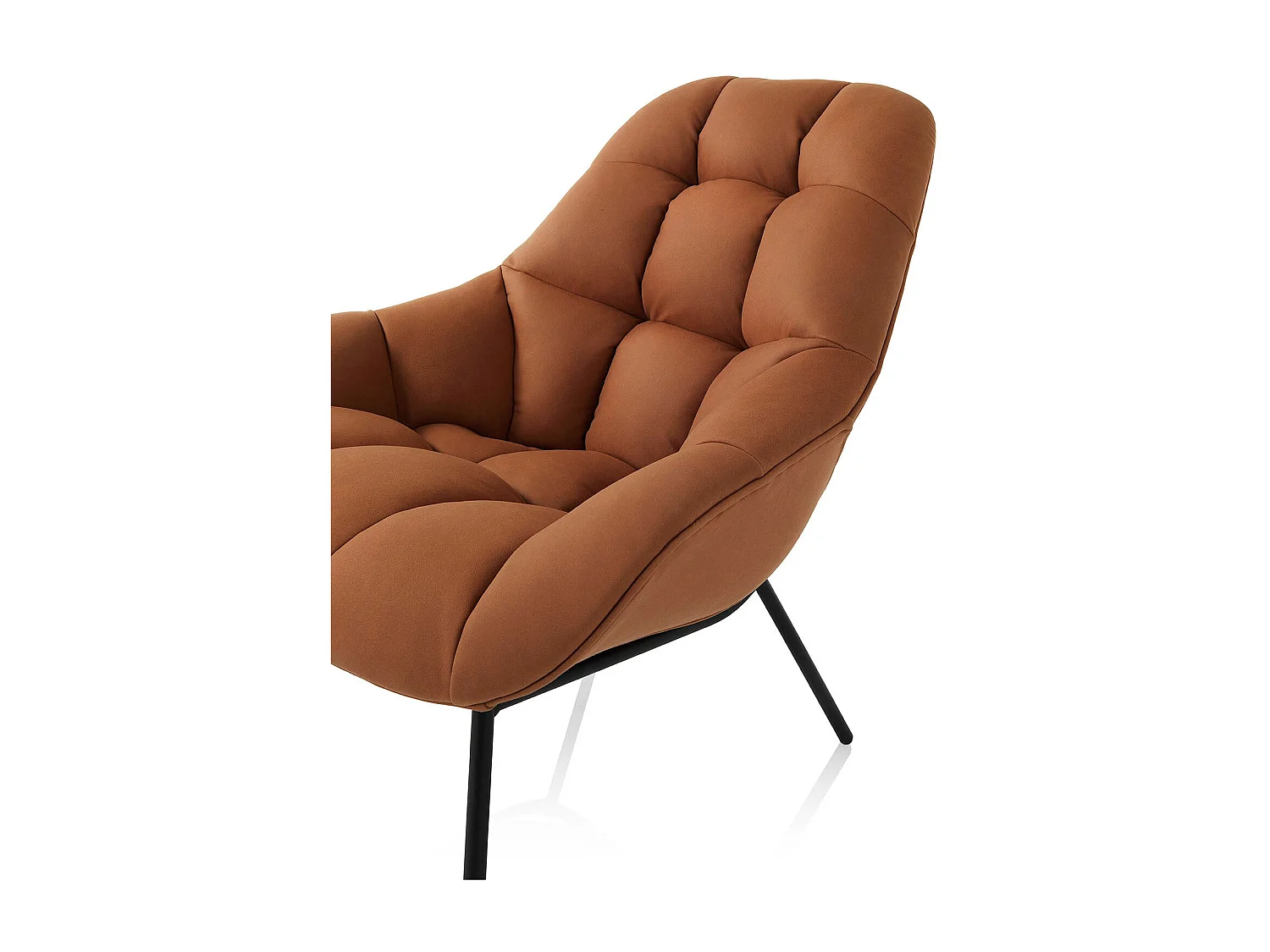 Stuhl Sessel aus Kunstleder gepolstert modernes Design Carla - Braun