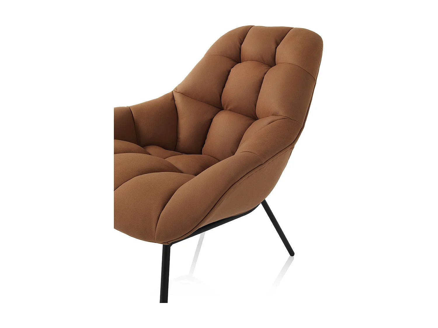 Stuhl Sessel aus Kunstleder gepolstert modernes Design Carla - Braun