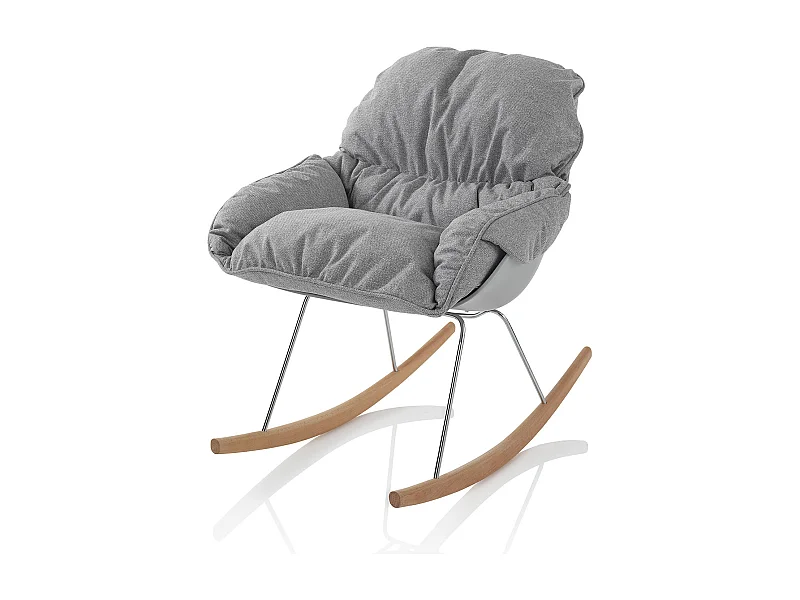 Sillón ZEN con mecedora gris