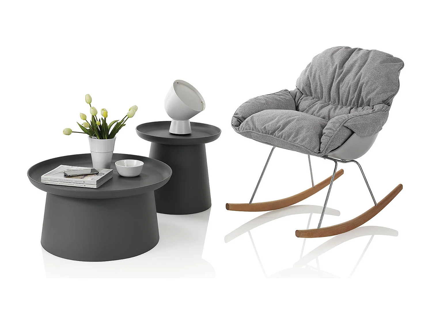 Fauteuil avec bascule ZEN gris
