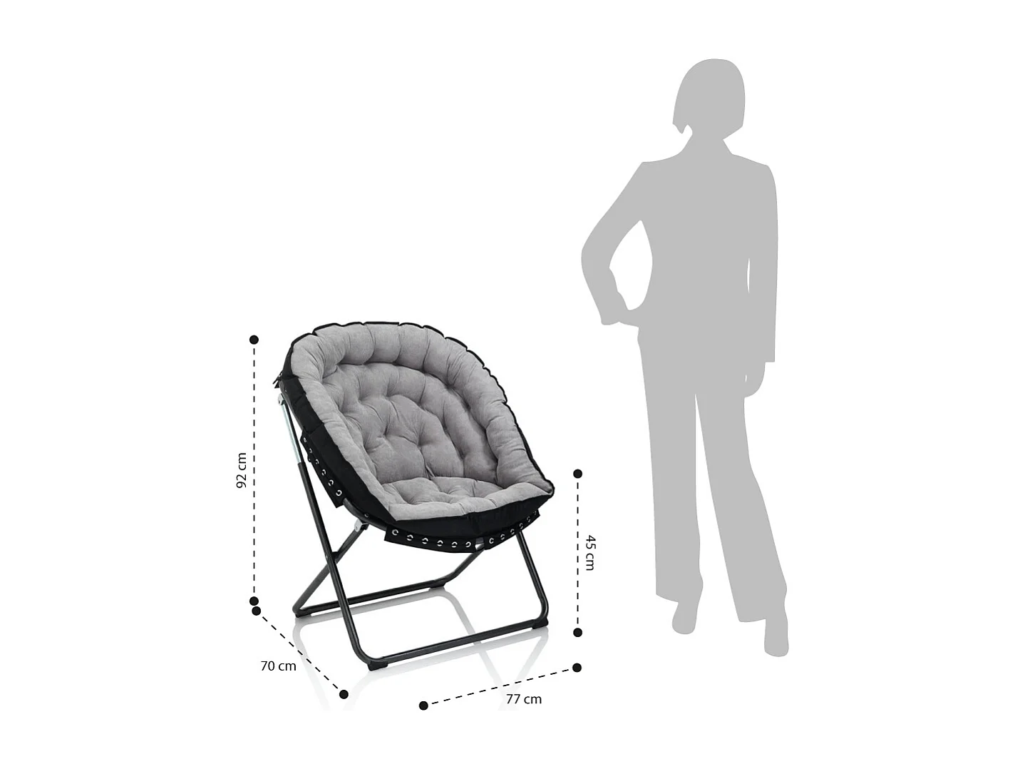 Poltrona MOLLY grigio