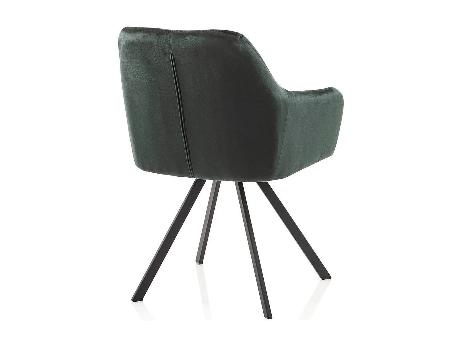 Set aus 2 Sesseln aus Metall und Samt im Vintage-Design Alexa - Dunkel Grün
